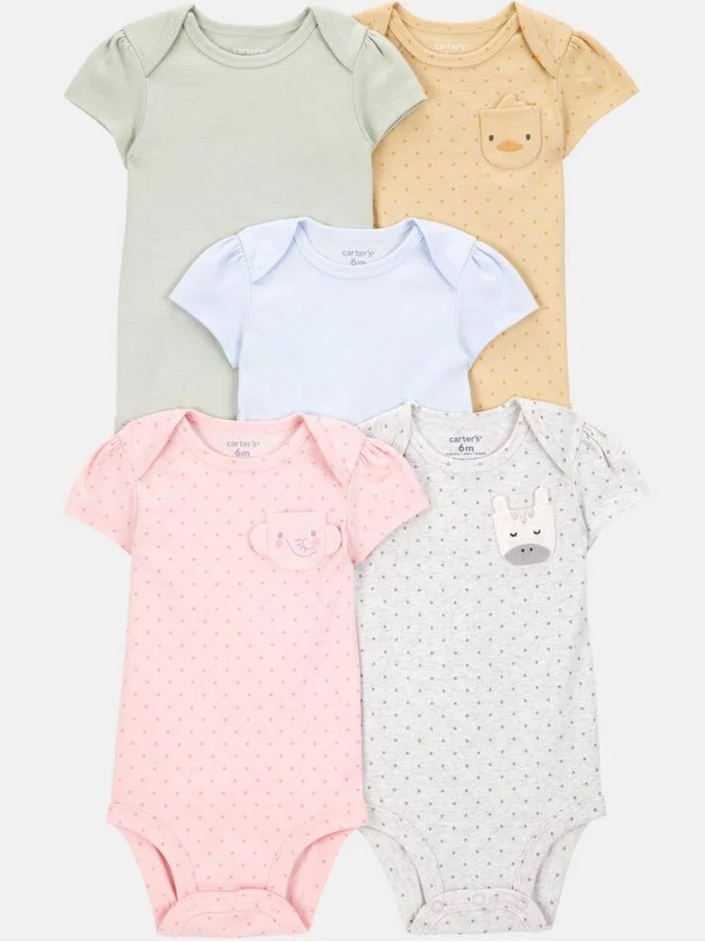 Carter's Short-Sleeve One-Piece Bodysuits - Picture 2 of 2